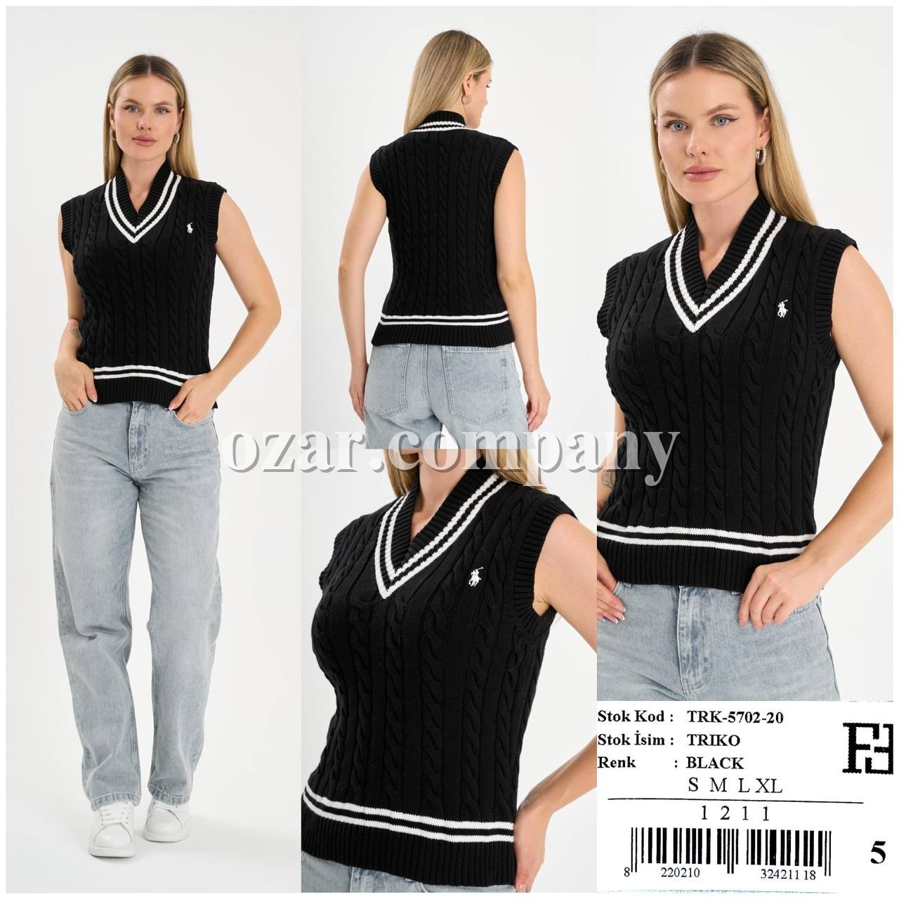 Женская Трикотажная Жилетка Polo