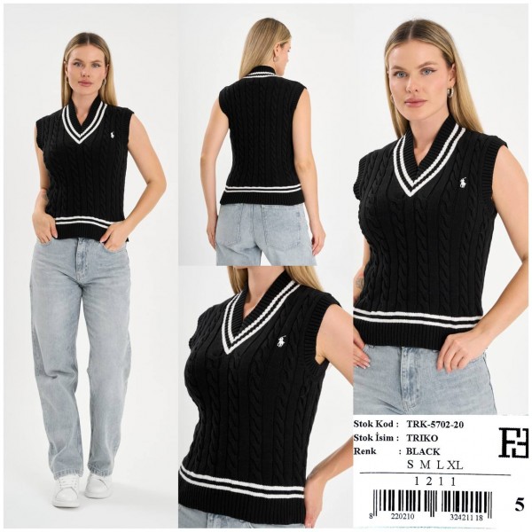 Женская Трикотажная Жилетка Polo