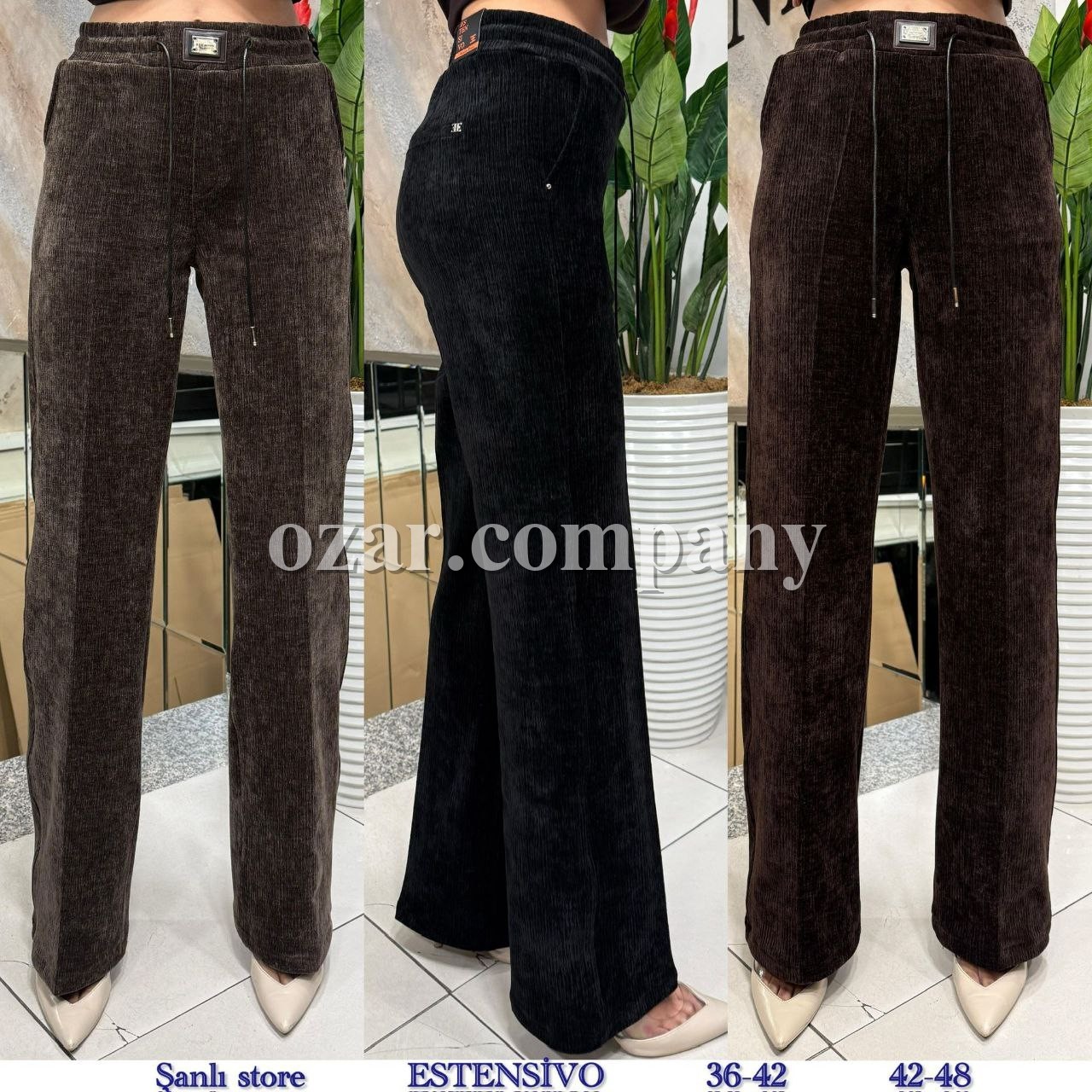 Женские Вельветовые Брюки Estensivo (Большие размеры)
