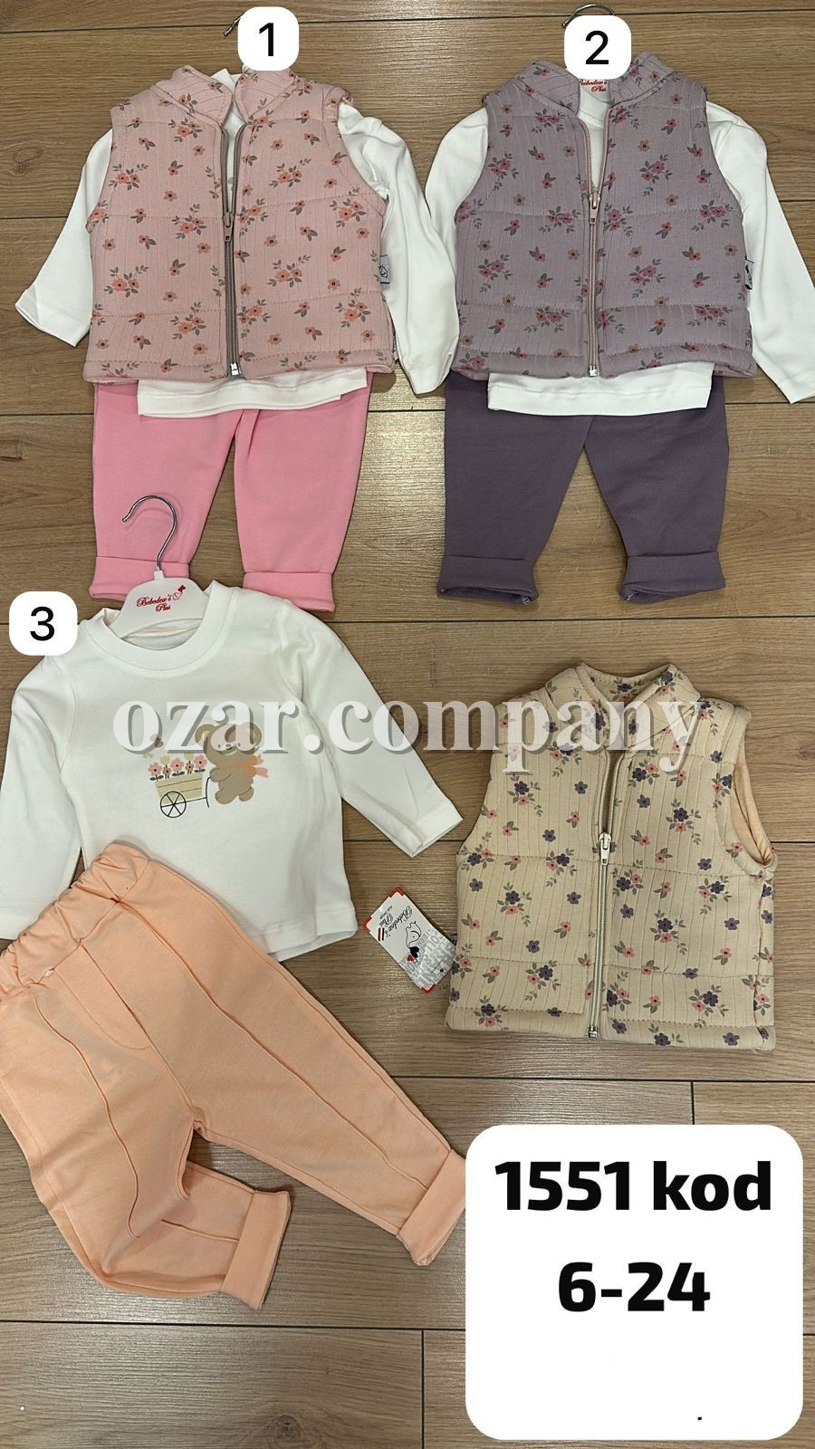 Костюм Тройка Для Девочки Bebedexs (6-12-18-24мес.)