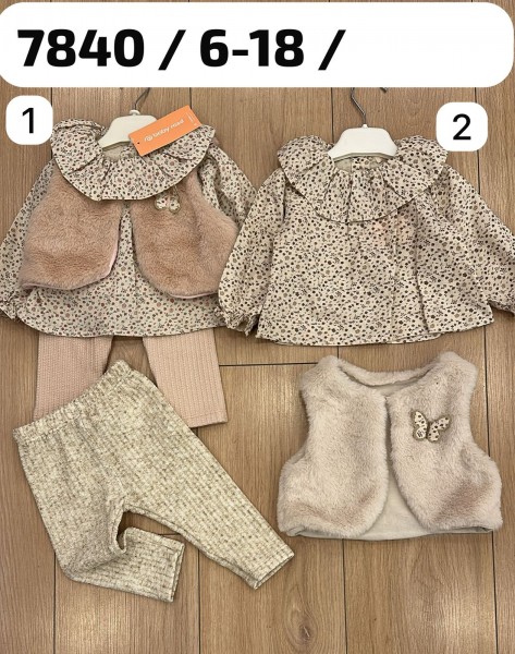 Костюм Тройка Для Девочки Baby Rose (6-9-12-18мес.)