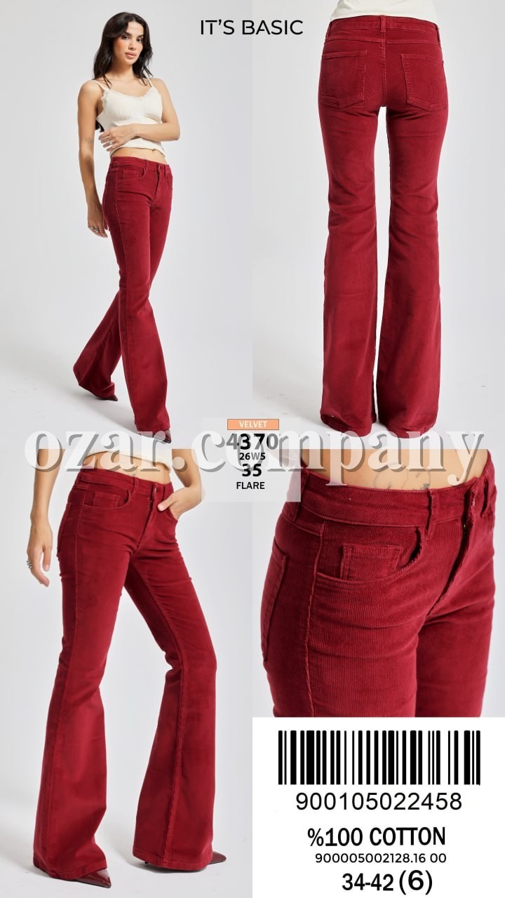 Женские Вельветовые Джинсы ITS Basic  