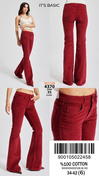 Женские Вельветовые Джинсы ITS Basic  