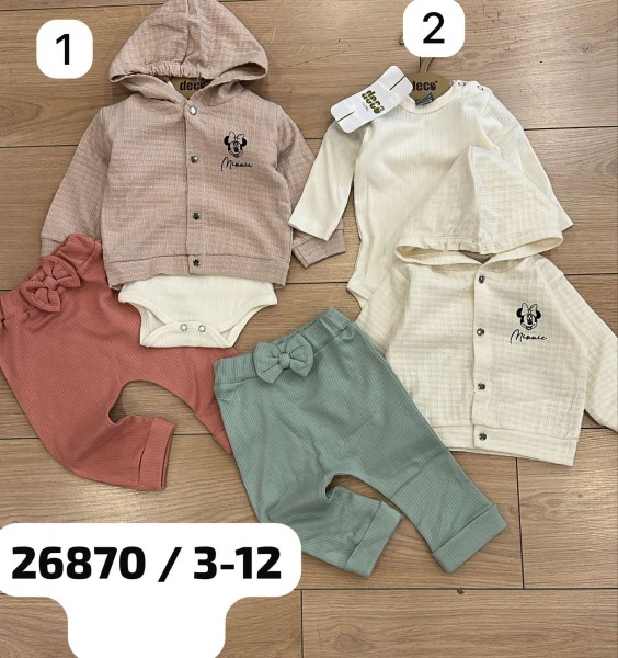 Комплект Для Девочки Deco (3-6/6-9/9-12мес.)