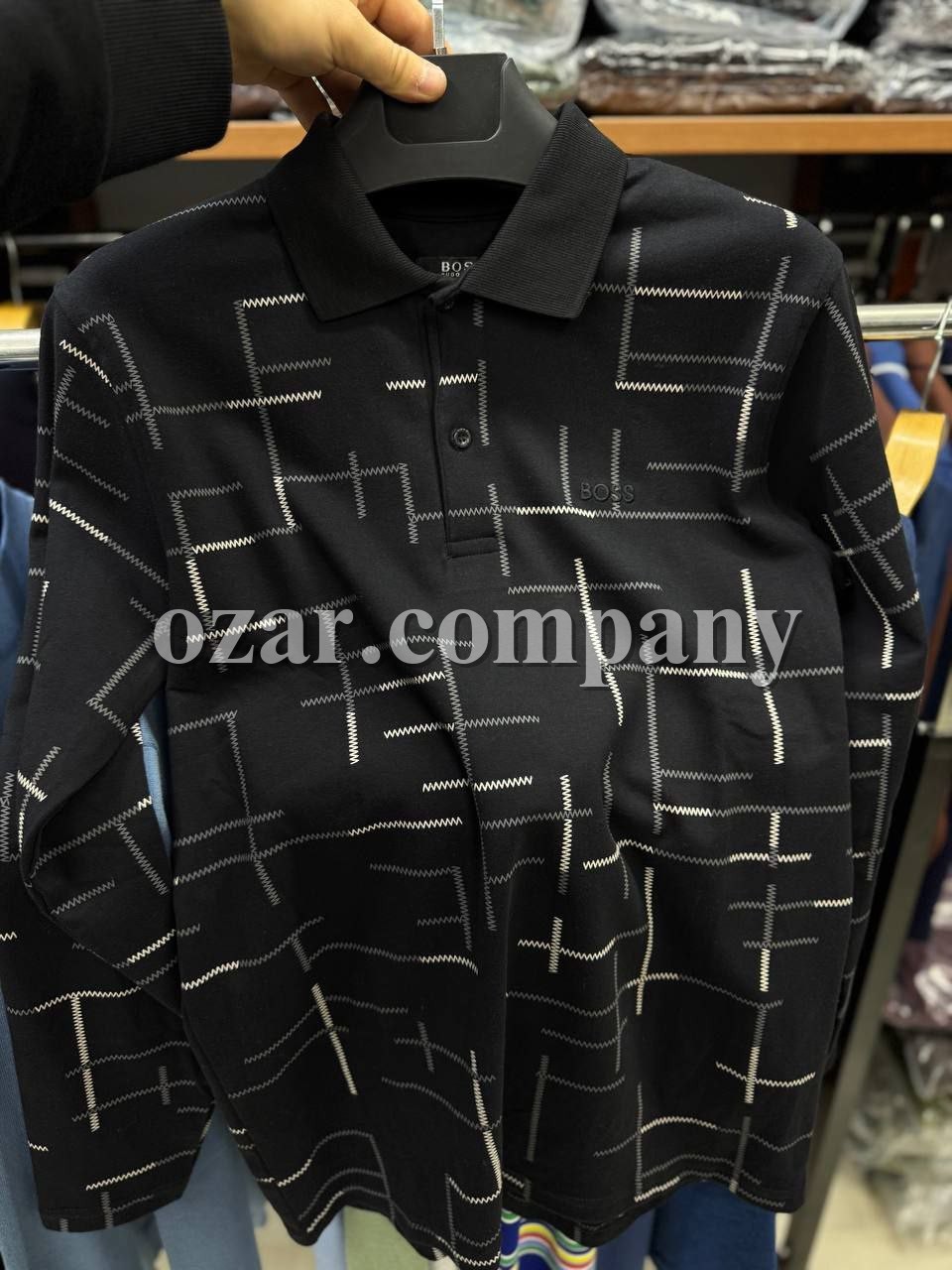 Мужская Футболка На Длинный Рукав Boss