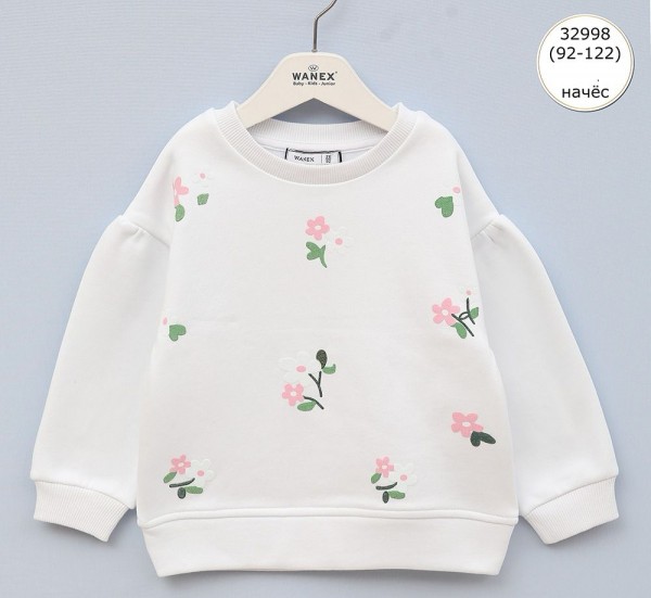 Свитшот На Флисе Для Девочки Wanex (2-3-4-5-6-7лет) 
