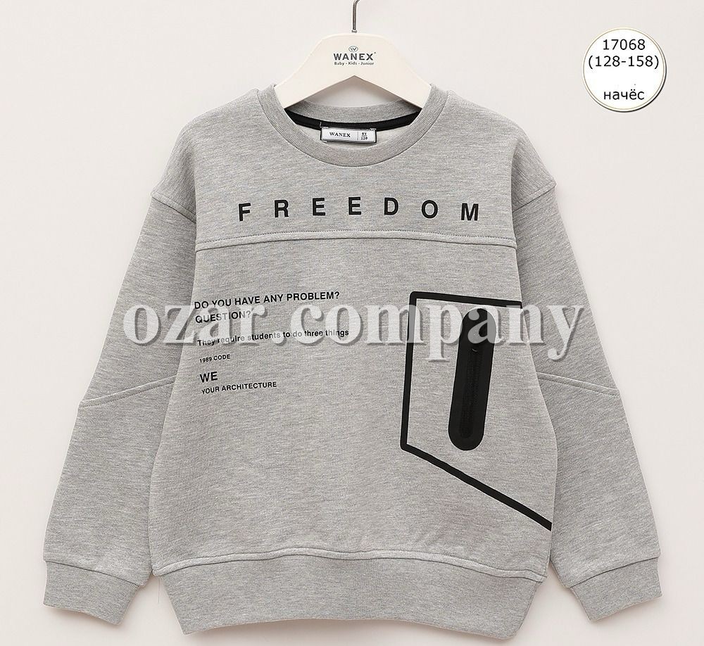 Свитшот На Флисе Для Мальчика Wanex (8-9-10-11-12-13лет) 