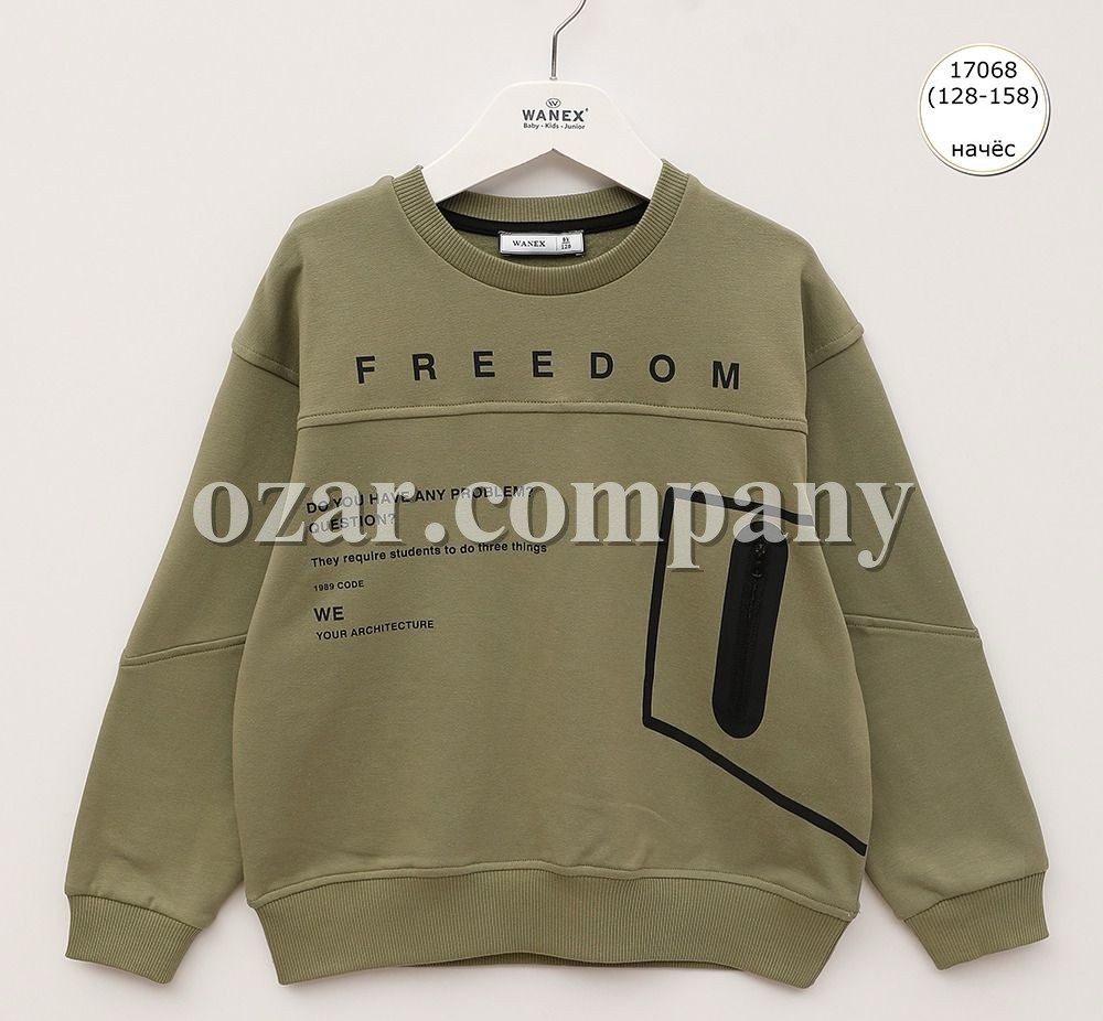 Свитшот На Флисе Для Мальчика Wanex (8-9-10-11-12-13лет) 