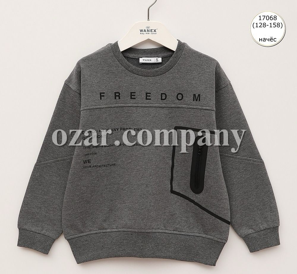 Свитшот На Флисе Для Мальчика Wanex (8-9-10-11-12-13лет) 