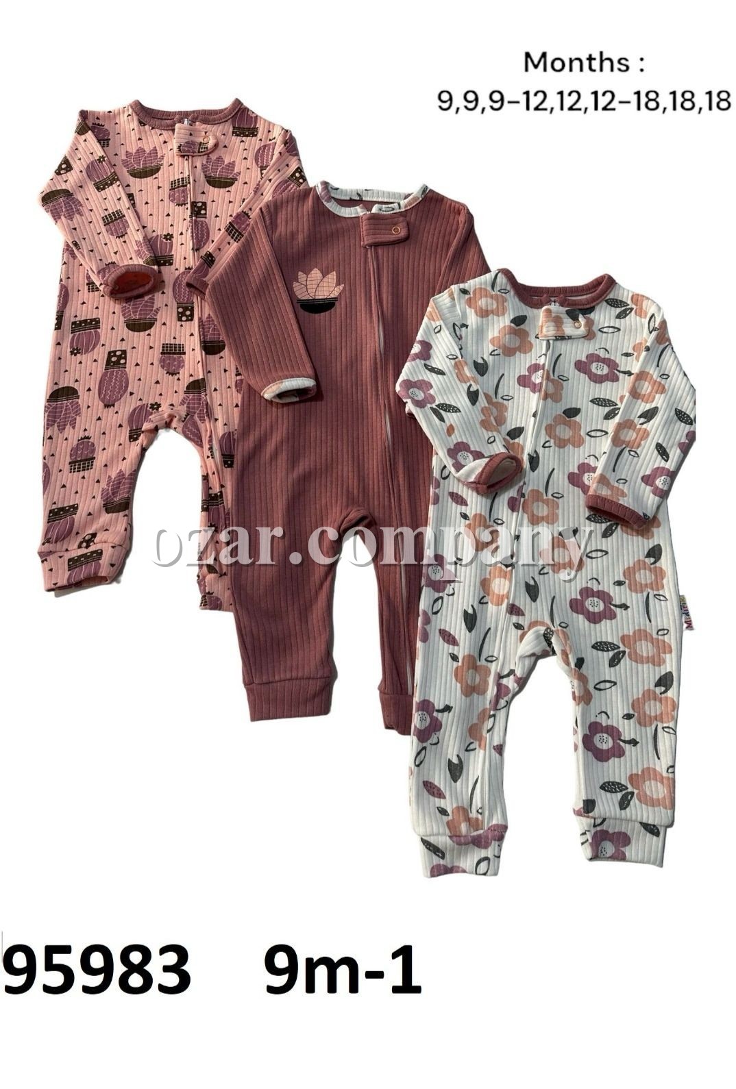 Комплект Человечков Для Девочки Midirik (9-12-18мес. по 3шт.)