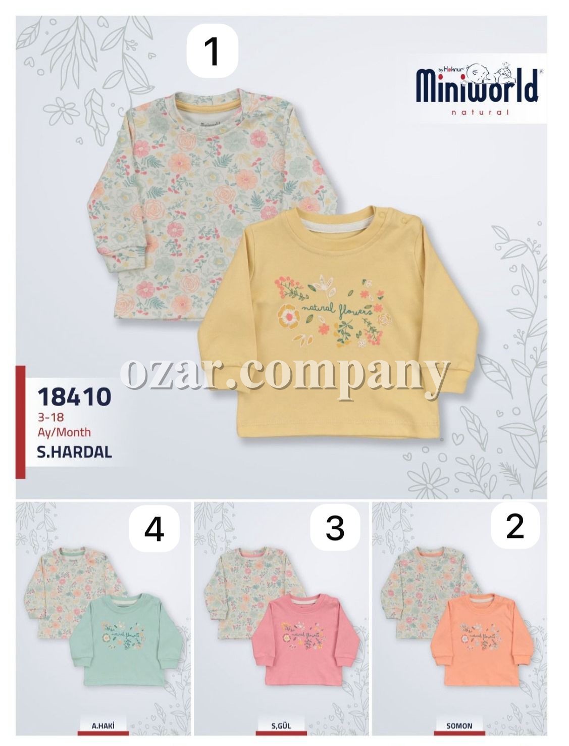 Пара Свитшотов Для Девочки Miniworld (3-6/6-9/9-12/12-18мес. по 2шт.)