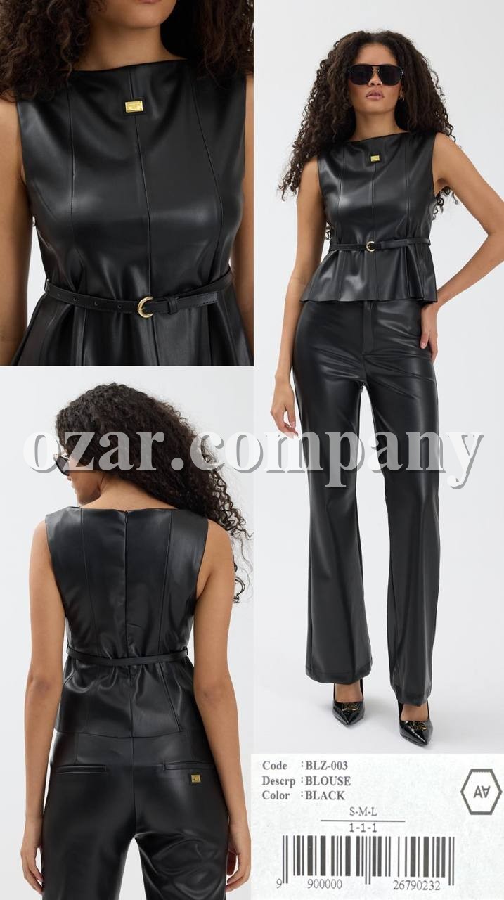 Женская Блузка Из Эко Кожи A.M.N.