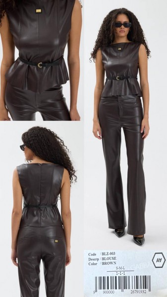 Женская Блузка Из Эко Кожи A.M.N.