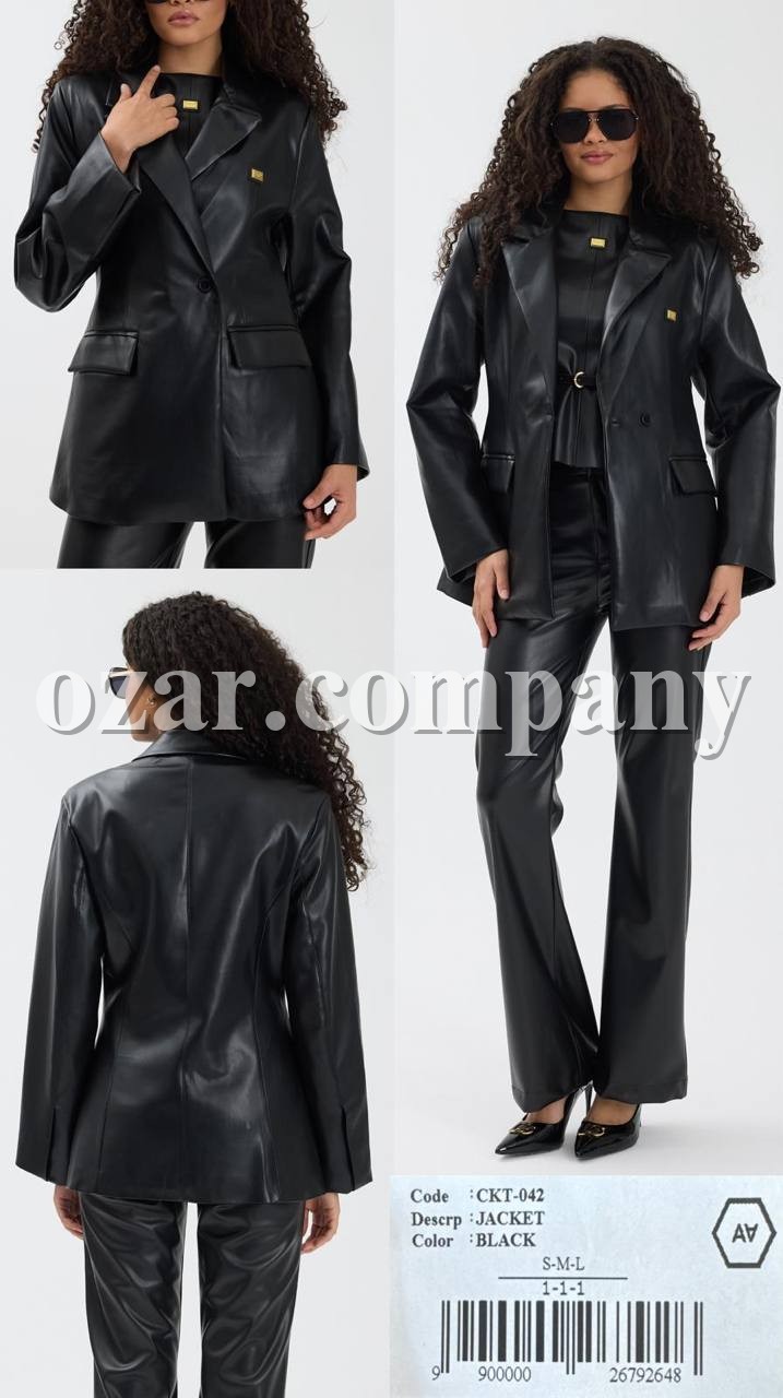 Женский Пиджак Из Эко Кожи A.M.N.