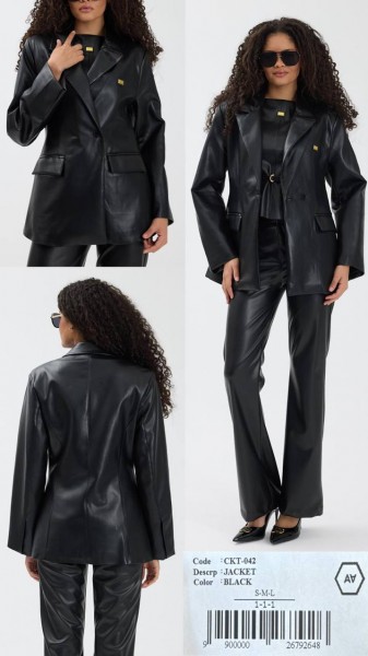 Женский Пиджак Из Эко Кожи A.M.N.