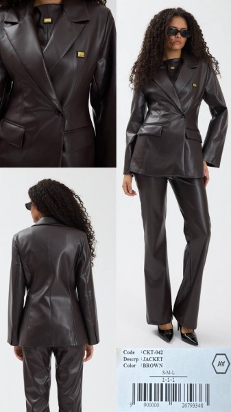 Женский Пиджак Из Эко Кожи A.M.N.