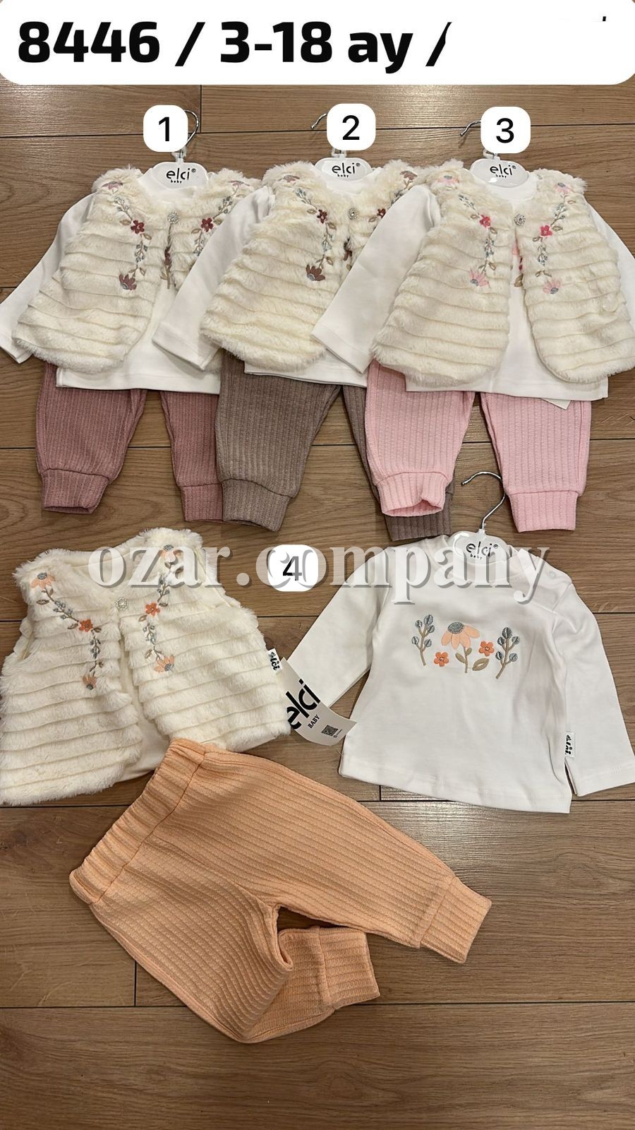 Костюм Тройка Для Девочки Elci (3-6/6-9/9-12/12-18мес.)