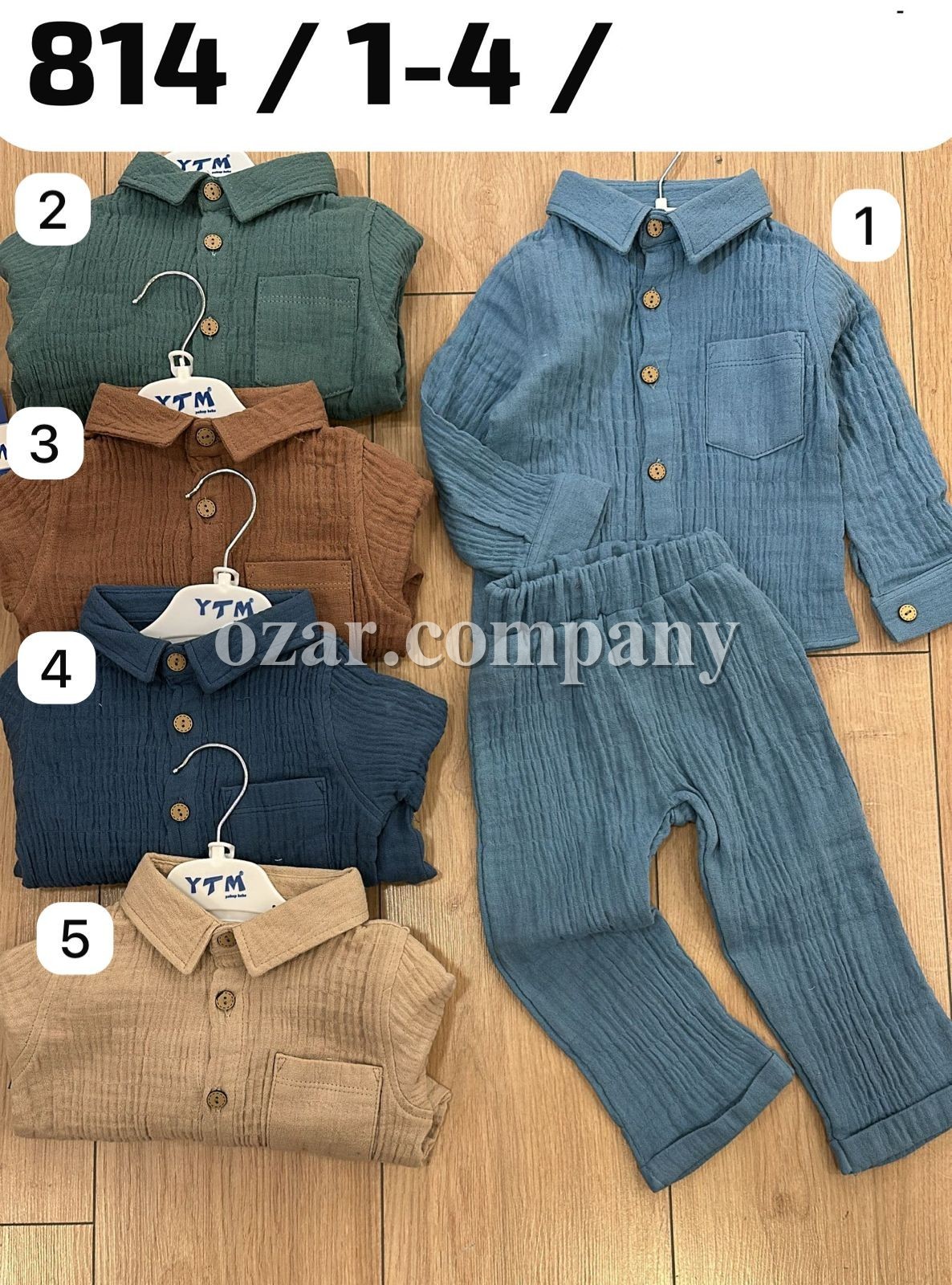 Муслиновый Костюм Для Мальчика YTM (1-2-3-4лет) 