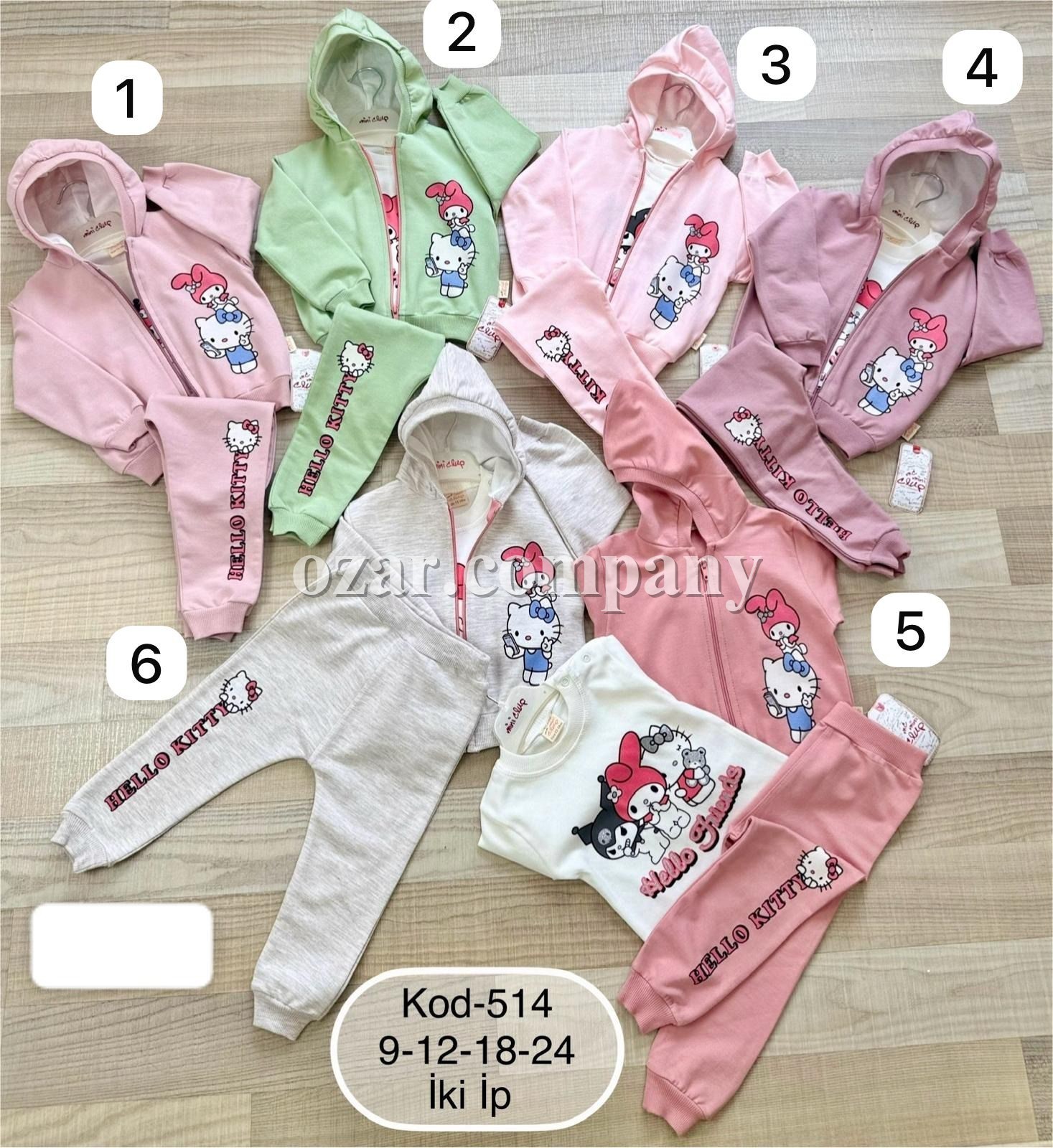 Костюм Тройка Двунитка Для Девочки Mini Clup (9-12-18-24мес.)