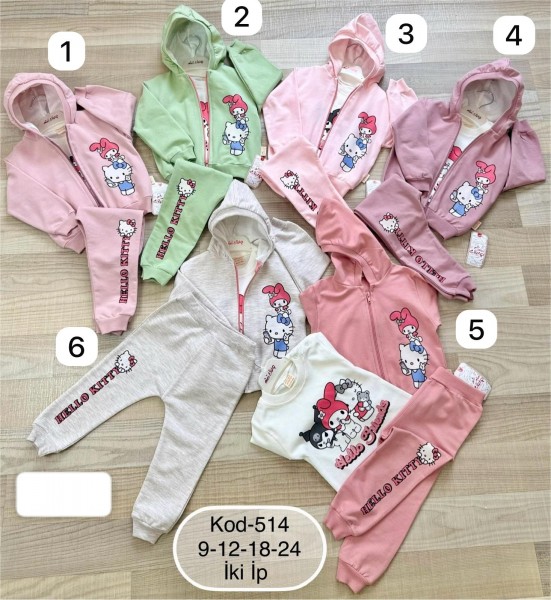 Костюм Тройка Двунитка Для Девочки Mini Clup (9-12-18-24мес.)