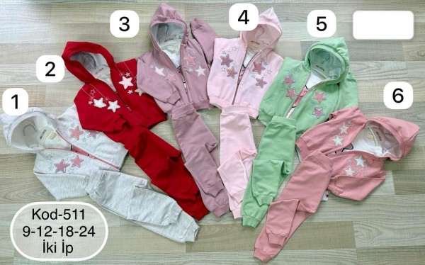 Костюм Тройка Двунитка Для Девочки Mini Clup (9-12-18-24мес.)