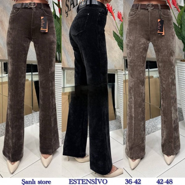 Женские Вельветовые Брюки Estensivo (Большие размеры)