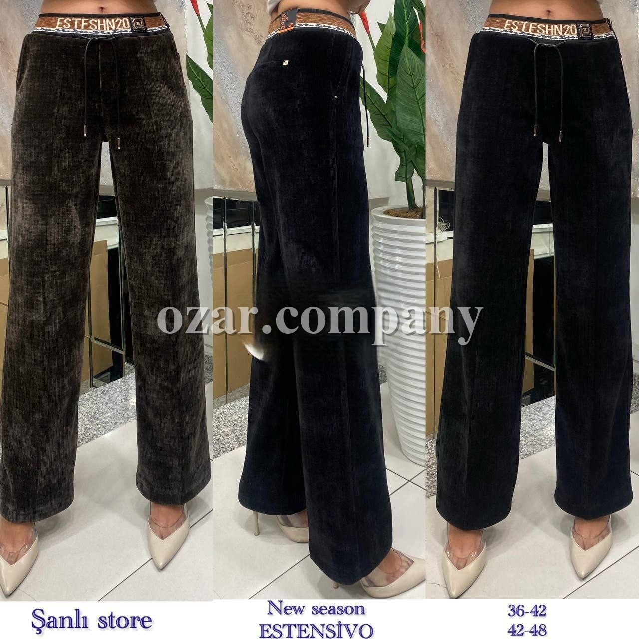 Женские Вельветовые Брюки Estensivo (Большие размеры)
