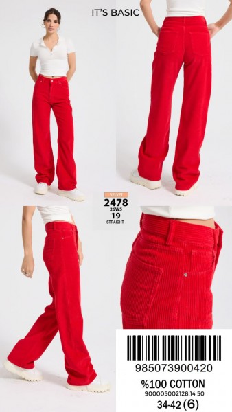 Женские Вельветовые Джинсы ITS Basic  