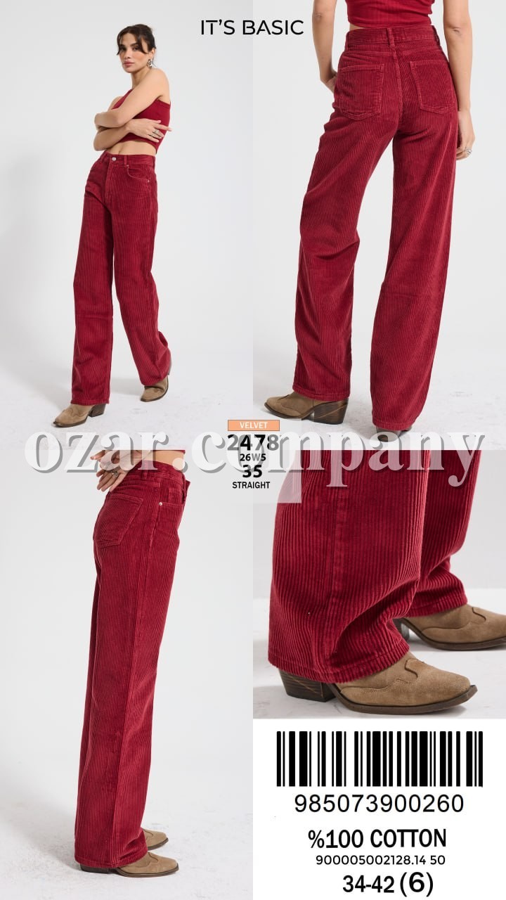 Женские Вельветовые Джинсы ITS Basic  