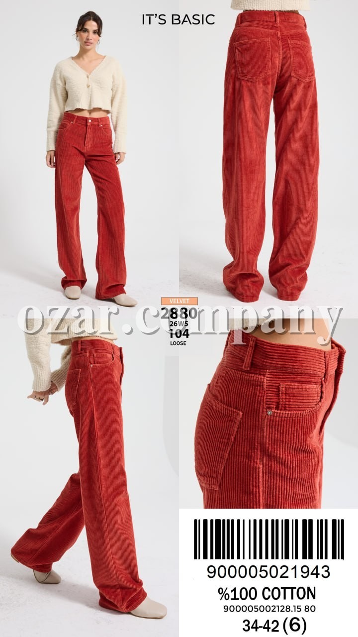 Женские Вельветовые Джинсы ITS Basic  