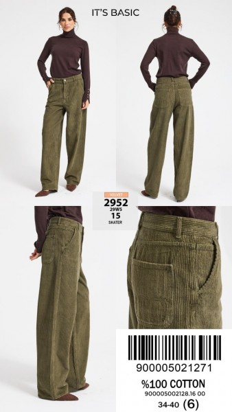 Женские Вельветовые Джинсы ITS Basic  