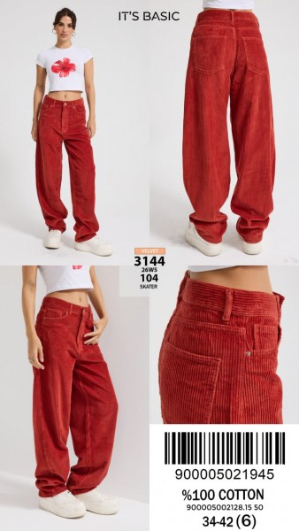 Женские Вельветовые Джинсы ITS Basic  