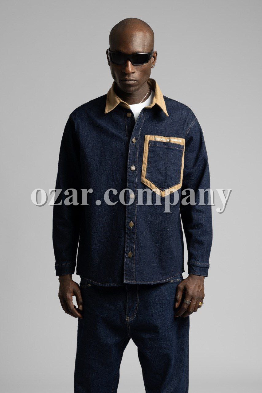 Мужская Джинсовая Рубашка Catch