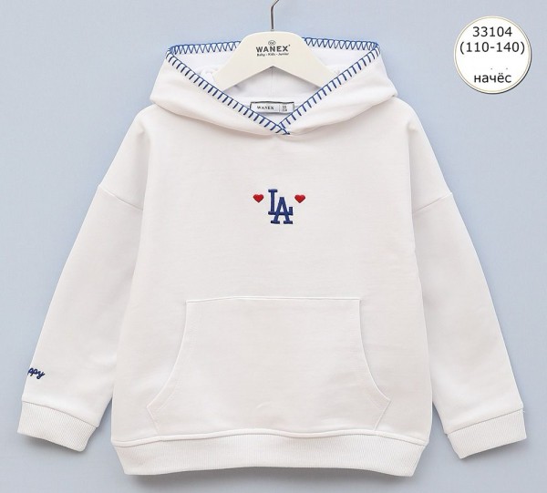 Худи На Флисе Для Девочки Wanex (5-6-7-8-9-10лет) 
