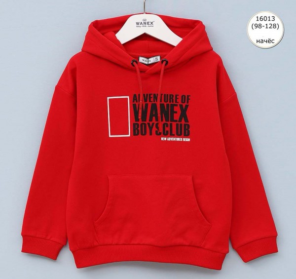 Худи На Флисе Для Мальчика Wanex (3-4-5-6-7-8лет) 