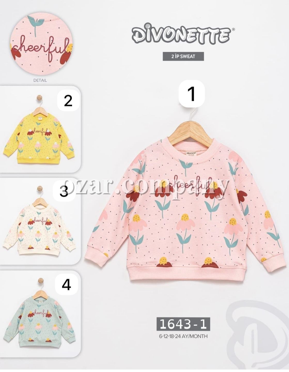 Свитшот Для Девочки Divonette (6-12-18-24мес.)