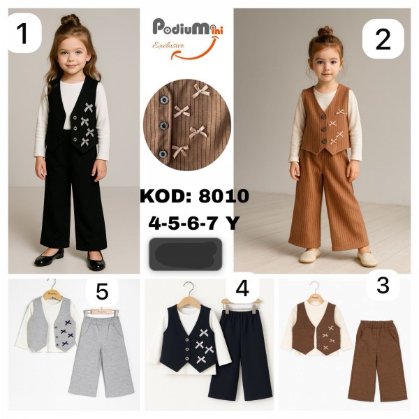 Костюм Тройка Для Девочки PodiuMini (4-5-6-7лет) 