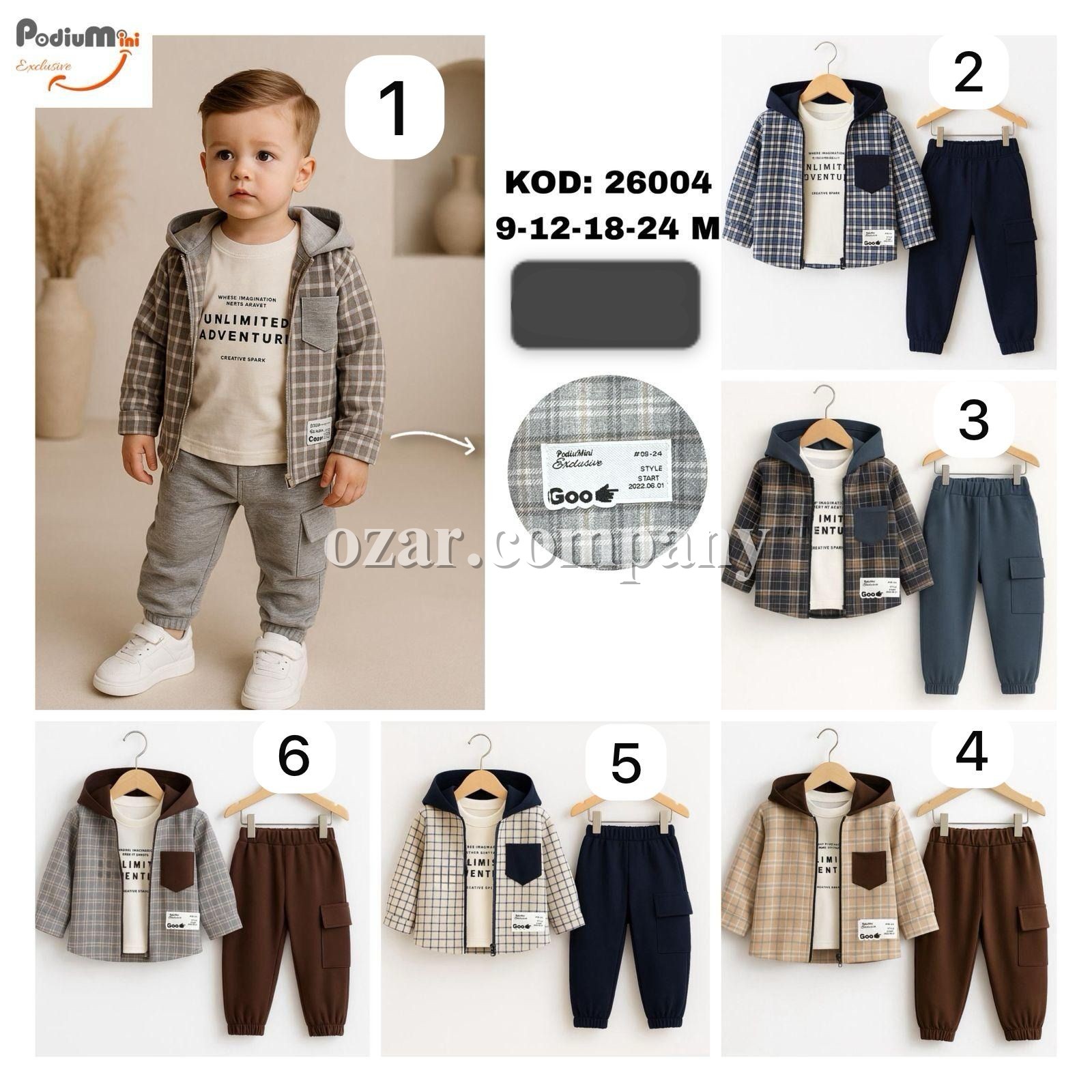 Костюм Тройка Для Мальчика PodiuMini (9-12-18-24мес.)