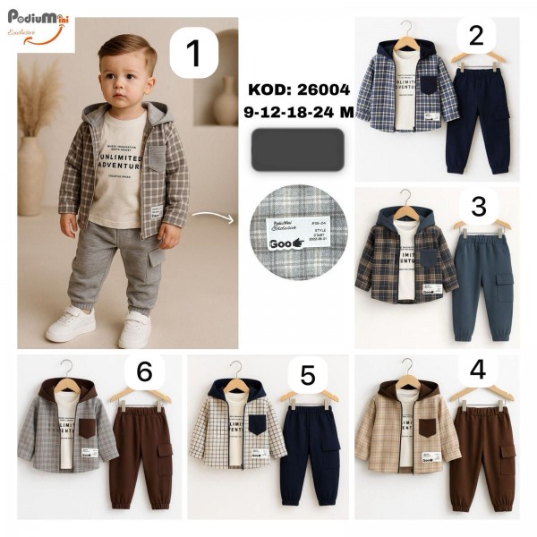 Костюм Тройка Для Мальчика PodiuMini (9-12-18-24мес.)