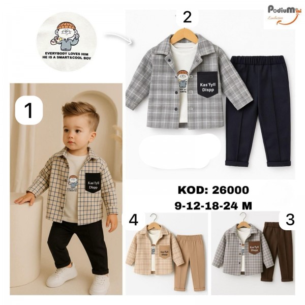 Костюм Тройка Для Мальчика PodiuMini (9-12-18-24мес.)