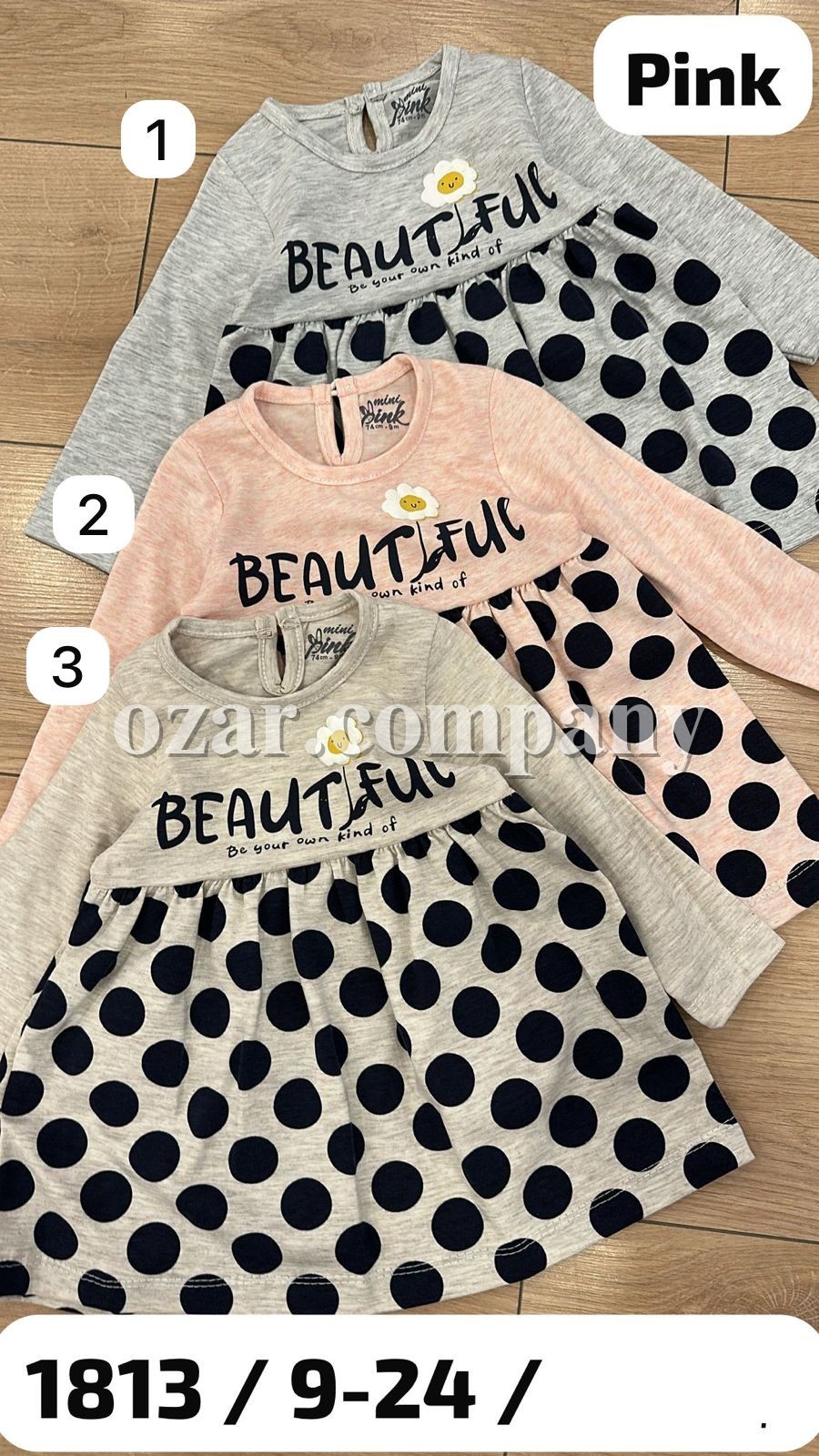 Платье Для Девочки Mini Pink (9-12-18-24мес.)