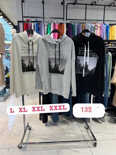 Женское Худи Euro Fashion (Большие размеры)