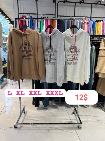 Женское Худи Euro Fashion (Большие размеры)