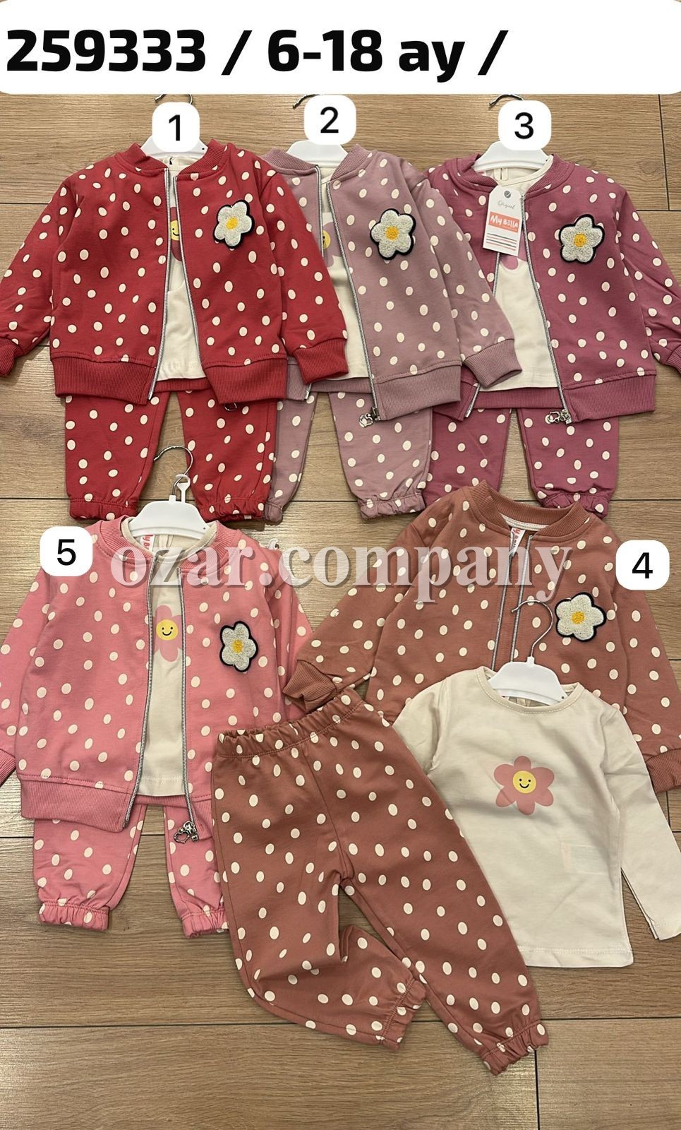 Костюм Тройка Для Девочки My Bella (6-9-12-18мес.)