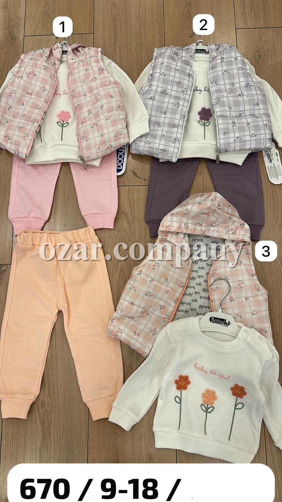 Костюм Тройка Для Девочки Babyhi (9-12-18мес.)