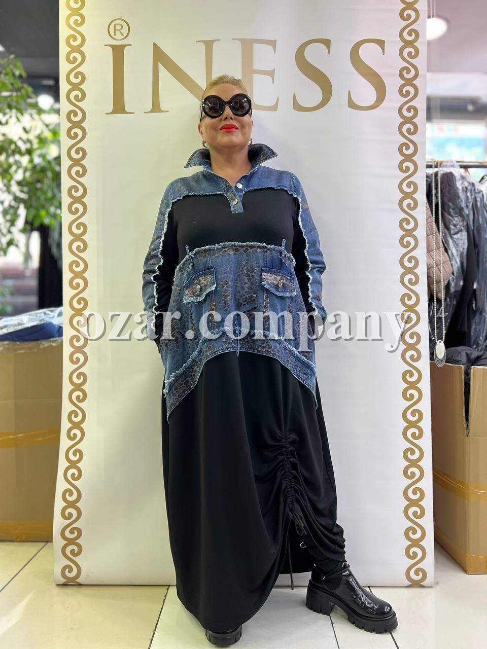 Женское Джинсовое Платье Iness (Большие размеры)