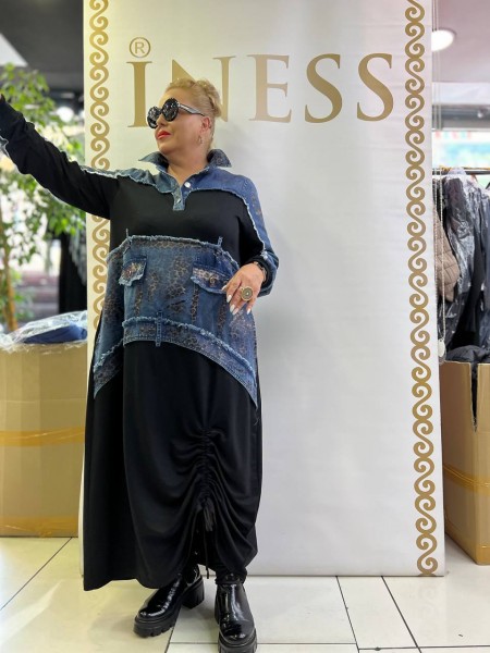 Женское Джинсовое Платье Iness (Большие размеры)