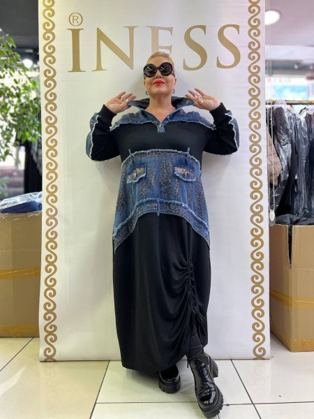 Женское Джинсовое Платье Iness (Большие размеры)