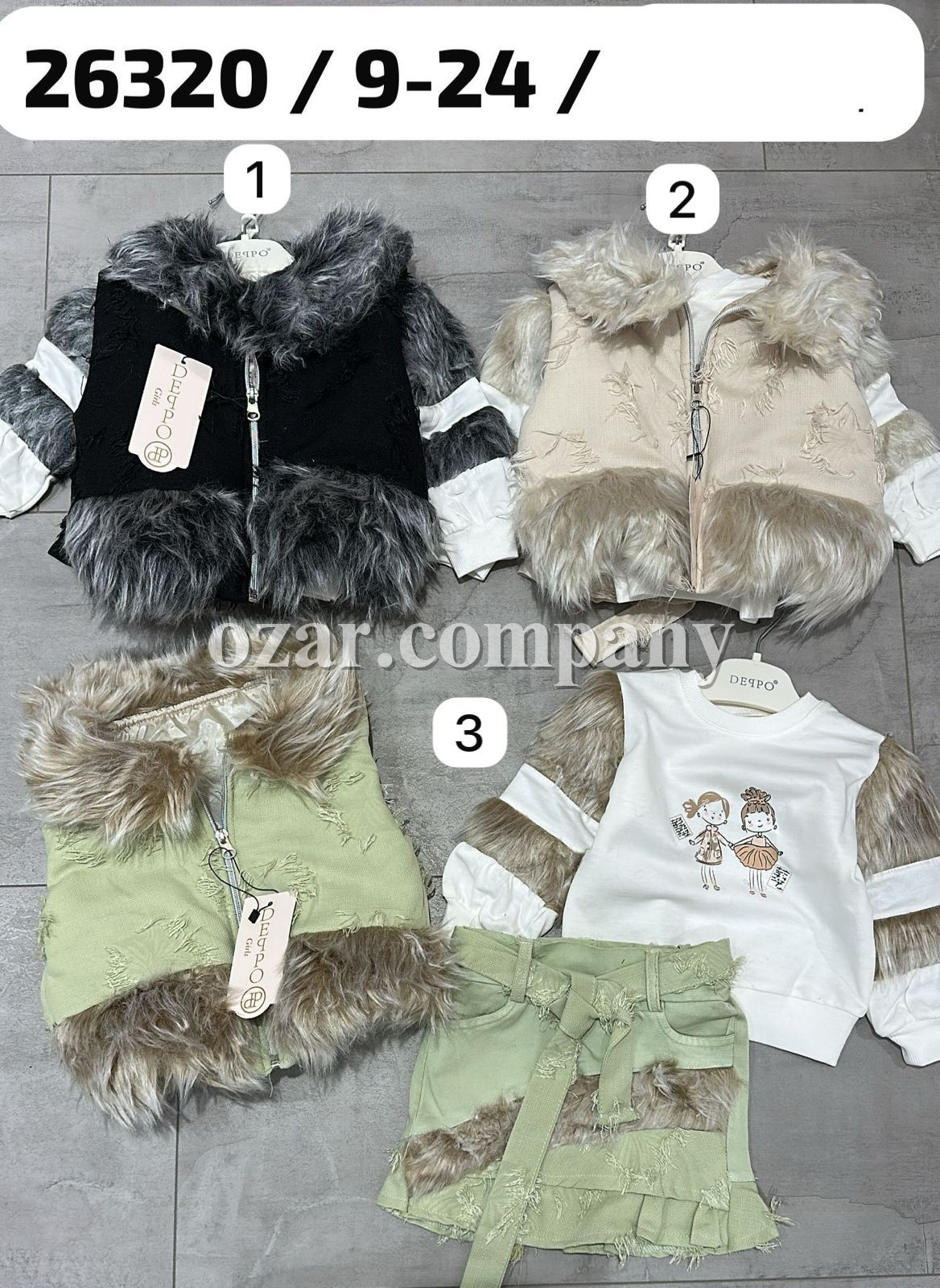 Костюм Тройка Для Девочки Deppo (9-12-18-24мес.)