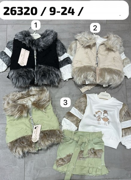 Костюм Тройка Для Девочки Deppo (9-12-18-24мес.)